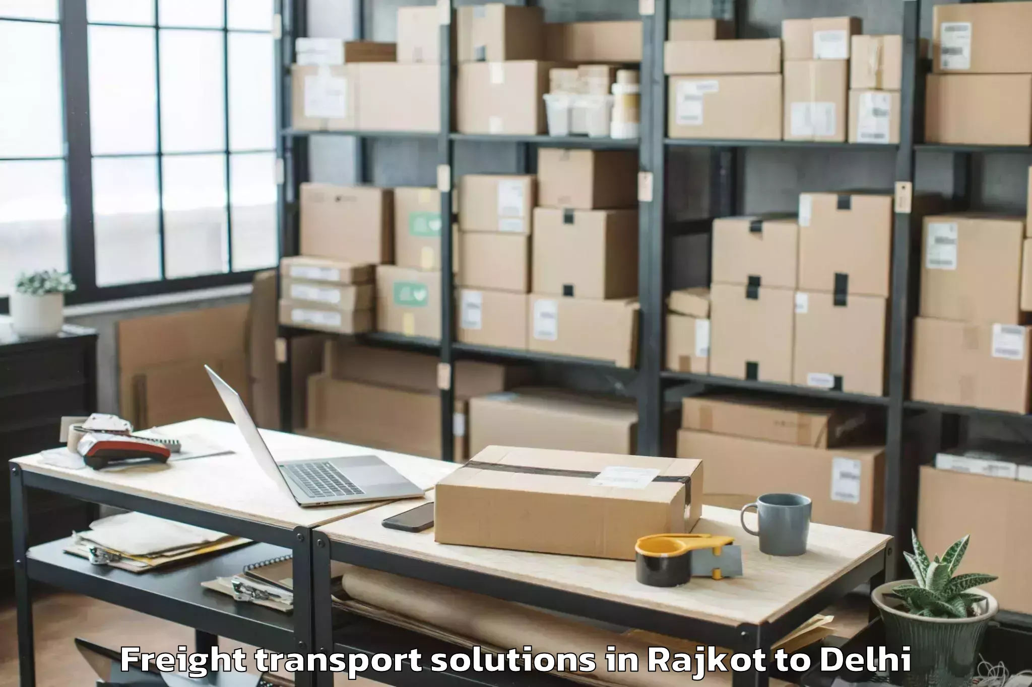 Top Rajkot to Lodhi Road Freight Transport Solutions Available